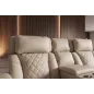 Invicta Fotel HOLLYWOOD kinowy 2 osobowy imitacja skóry beżowa 190cm / 46678