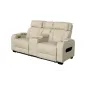 Invicta Fotel HOLLYWOOD kinowy 2 osobowy imitacja skóry beżowa 190cm / 46678