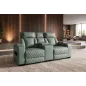 Invicta Fotel HOLLYWOOD kinowy 2 osobowy imitacja skóry szałwiowy 190cm / 46679