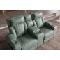 Invicta Fotel HOLLYWOOD kinowy 2 osobowy imitacja skóry szałwiowy 190cm / 46679