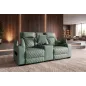 Invicta Fotel HOLLYWOOD kinowy 2 osobowy imitacja skóry szałwiowy 190cm / 46679