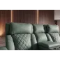 Invicta Fotel HOLLYWOOD kinowy 2 osobowy imitacja skóry szałwiowy 190cm / 46679
