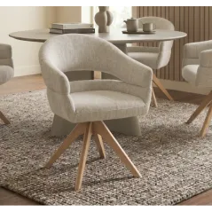 Invicta Krzesło tapicerowane ORGANIKO beżowe 59 x 83 x 63cm / 48549
