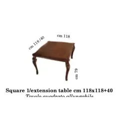 DONATELLO Włoski Stół rozkładany do jadalni 118 - 40 x 79 x 118cm / Arredoclassic