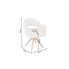 Invicta Krzesło tapicerowane ORGANIKO beżowe 59 x 83 x 63cm / 48549