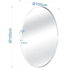 Kare Lustro ścienne STARLET beżowe Ø 100 x 8cm / 71008