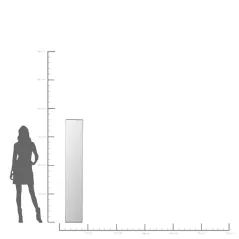 Kare Lustro ścienne STARLET czarne 30 x 180 x 5cm / 70997
