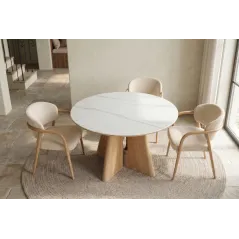 Invicta Stół do jadalni ORGANIKO brązowa 120 x 76 x 76cm / 48552