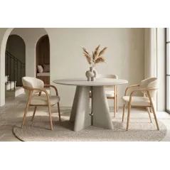 Invicta Stół do jadalni ORGANIKO beżowe 120 x 76 x 76cm / 48558