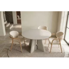 Invicta Stół do jadalni ORGANIKO beżowe 120 x 76 x 76cm / 48558