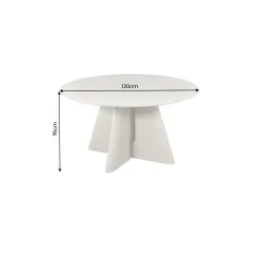 Invicta Stół do jadalni ORGANIKO beżowe 120 x 76 x 76cm / 48558
