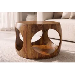 Invicta Stolik kawowy ORGANIC LOOP brązowy 60 x 38 x 38cm / 48822