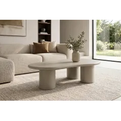 Invicta Stolik kawowy  ORGANIKO szaro-beżowy 130 x 35 x 80cm / 48553