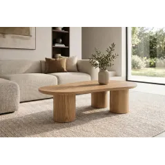 Invicta Stolik kawowy ORGANIKO brązowy 130 x 35 x 80cm / 48554