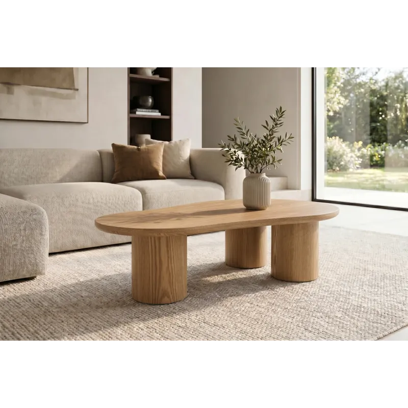 Invicta Stolik kawowy ORGANIKO brązowy 130 x 35 x 80cm / 48554