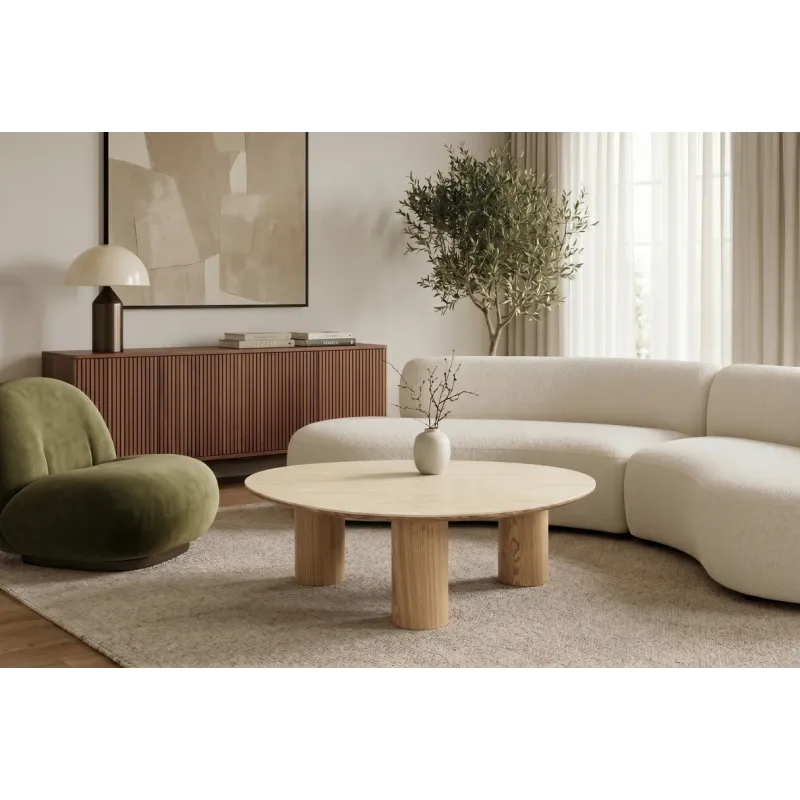 Invicta Stolik kawowy ORGANIKO ceramiczny brązowy 110 x 35 x 80cm / 48556