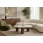 Invicta Stolik kawowy ORGANIKO ceramiczny brązowo-biały 110 x 35 x 80cm / 48555