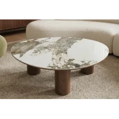 Invicta Stolik kawowy ORGANIKO ceramiczny brązowy 110 x 35 x 80cm / 48555
