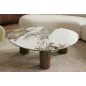 Invicta Stolik kawowy ORGANIKO ceramiczny brązowo-biały 110 x 35 x 80cm / 48555