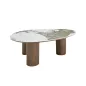 Invicta Stolik kawowy ORGANIKO ceramiczny brązowo-biały 110 x 35 x 80cm / 48555