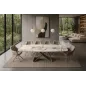 Invicta Stół INFINITY rozkładany ceramika patagonia white brown 180-220-260cm / 48792