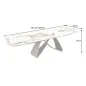 Invicta Stół INFINITY rozkładany ceramika patagonia white brown 180-220-260cm / 48792