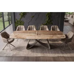 Invicta Stół INFINITY rozkładany hiszpański onyx rust brown 180-220-260cm / 49073