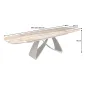 Invicta Stół INFINITY rozkładany hiszpański onyx rust brown 180-220-260cm / 49073