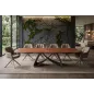Invicta Stół INFINITY rozkładany hiszpańska ceramika rust brown 180-220-260cm / 49074
