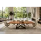 Invicta Stół INFINITY rozkładany hiszpańska ceramika rust brown 180-220-260cm / 49074