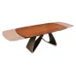Invicta Stół INFINITY rozkładany hiszpańska ceramika rust brown 180-220-260cm / 49074