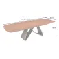 Invicta Stół INFINITY rozkładany hiszpańska ceramika rust brown 180-220-260cm / 49074
