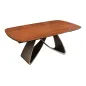 Invicta Stół INFINITY rozkładany hiszpańska ceramika rust brown 180-220-260cm / 49074