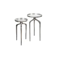 Invicta Stolik pomocniczy  Abstract Zestaw 2 szt. srebrny / 40358