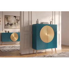 Invicta Komoda AURUM turkusowa 100 x 120 x 38cm / 49594