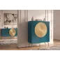 Invicta Komoda AURUM turkusowa 100 x 120 x 38cm / 49594