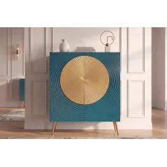 Invicta Komoda AURUM turkusowa 100 x 120 x 38cm / 49594