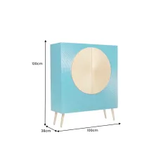 Invicta Komoda AURUM turkusowa 100 x 120 x 38cm / 49594