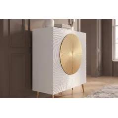 Invicta Komoda AURUM biała 100 x 120 x 38cm / 49593
