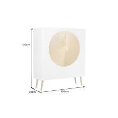 Invicta Komoda AURUM biała 100 x 120 x 38cm / 49593