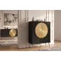 Invicta Komoda AURUM czarna 100 x 120 x 38cm / 49592
