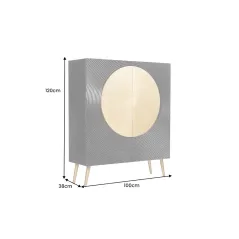 Invicta Komoda AURUM czarna 100 x 120 x 38cm / 49592