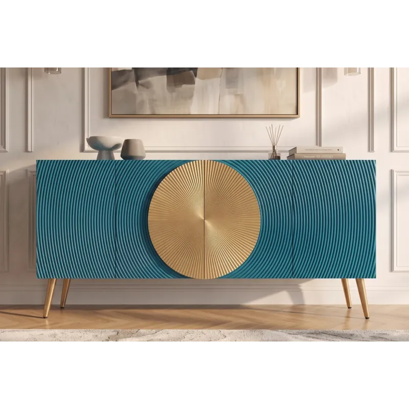 Invicta Komoda AURUM turkusowa 177 x 76 x 38cm / 49521