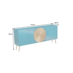 Invicta Komoda AURUM turkusowa 177 x 76 x 38cm / 49521