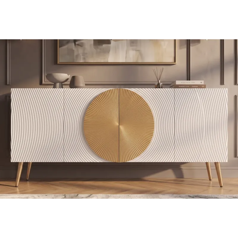 Invicta Komoda AURUM Biała 177 x 76 x 38cm / 49520