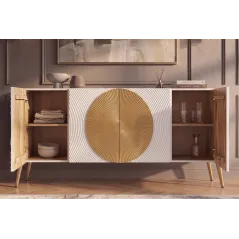 Invicta Komoda AURUM Biała 177 x 76 x 38cm / 49520