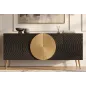Invicta Komoda AURUM czarna 177 x 76 x 38cm / 49519