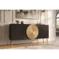 Invicta Komoda AURUM czarna 177 x 76 x 38cm / 49519
