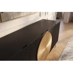 Invicta Komoda AURUM czarna 177 x 76 x 38cm / 49519