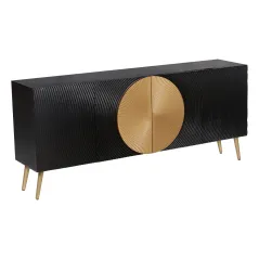 Invicta Komoda AURUM czarna 177 x 76 x 38cm / 49519